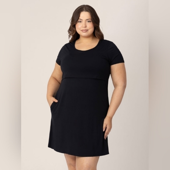 Kindred Bravely-Eleanora Bamboo Maternity & Nursing Dress, Size Small - Picture 1 of 6